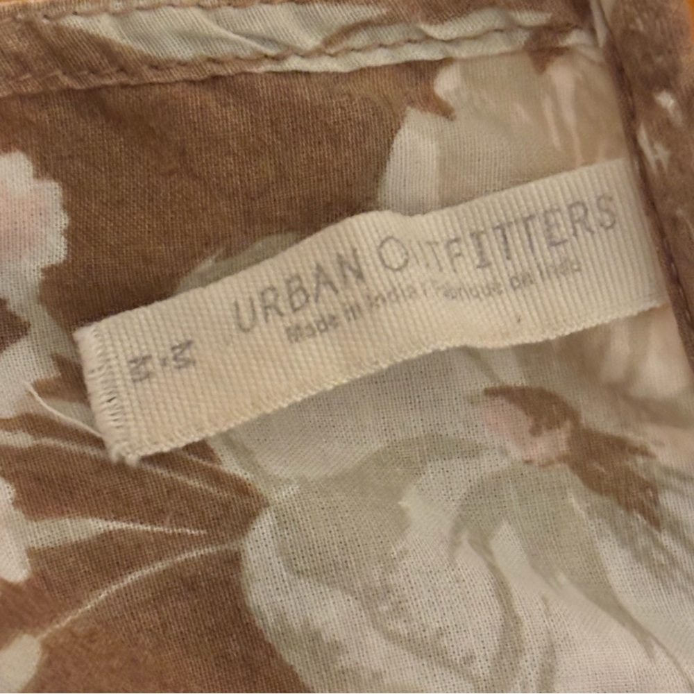 Urban Outfitters Coquette Brown & Pink Floral Babydoll Dress - Size Medium - Picture 12 of 12